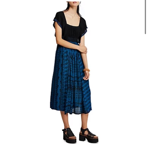 Free People In Search of Paradise Midi Boho Dress - Picture 3 of 11